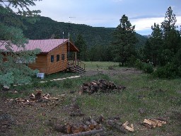 The cabin and meadow at Carson Meadows